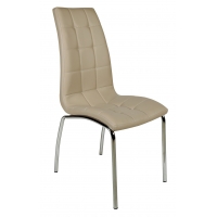 Krzesło SEMPRE eco-skóra cappuccino, chrom