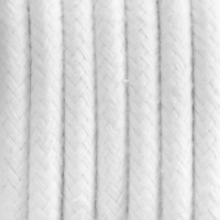Kabel w oplocie bawełnianym B09 biała perła dwużyłowy 2x0.75