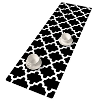 Czarno-biały Bieżnik na stół ozdobny wzorzysty 95x33 cm MAROCO NIGHT