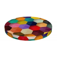 Kolorowa poduszka na krzesło okrągła welurowa dekoracyjna 40 cm
