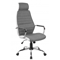 Fotel biurowy szaro-biały QZY-41H