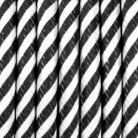 Kabel w oplocie poliestrowym S01 serpentyna wąska czarno-biała 2x0.75