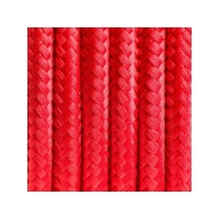 Kabel w oplocie poliestrowym 04 czerwone chilli dwużyłowy 2x0.75
