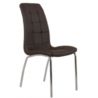 Krzesło SEMPRE brązowa eco-skóra, chrom
