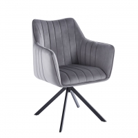 Krzesło obrotowe AZARO fotel velvet szary
