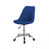 Krzesło obrotowe VC-204 velvet niebieski, chrom