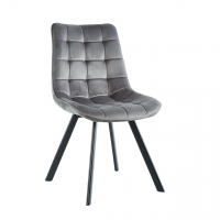 Krzesło pikowane velvet szare J332
