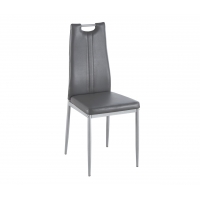 Krzesło szare F261 ecoskóra metal