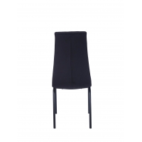 Krzesło BLACK czarne Velvet / Stelaż czarny