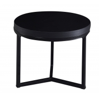 Stolik kawowy ława kolor czarny fi50 cm