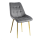 Krzesło szare J262 welur, złote nogi