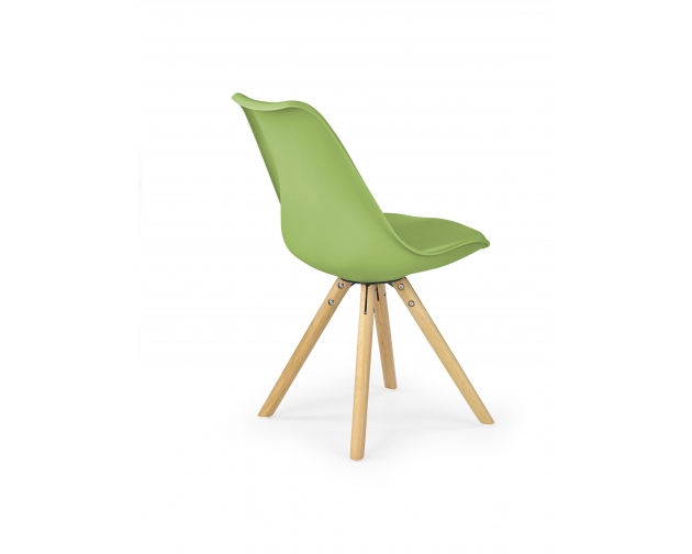 K201 krzesło zielone z poduszką z ekoskóry