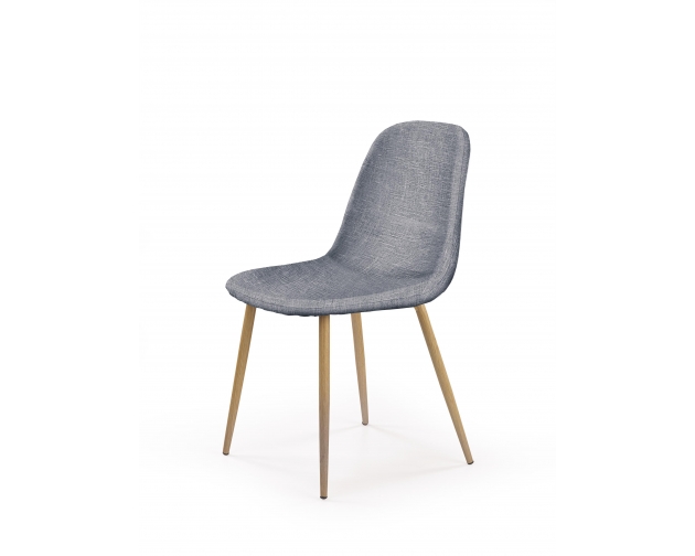 K220 krzesło tapicerka - popiel, nogi - dąb miodowy
