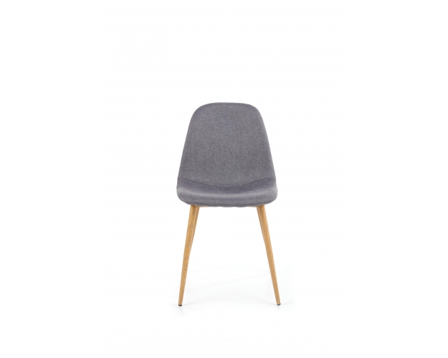 K220 krzesło tapicerka - popiel, nogi - dąb miodowy