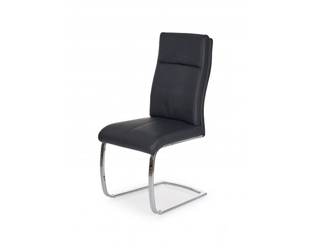 K231 krzesło czarna eko skóra - płoza chrom