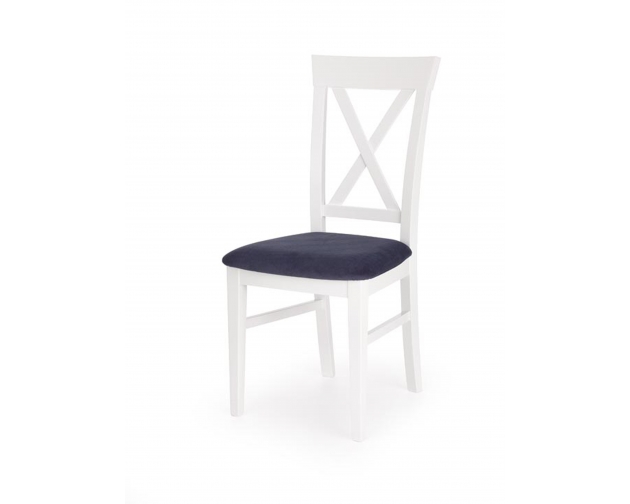BERGAMO krzesło biało-granatowe