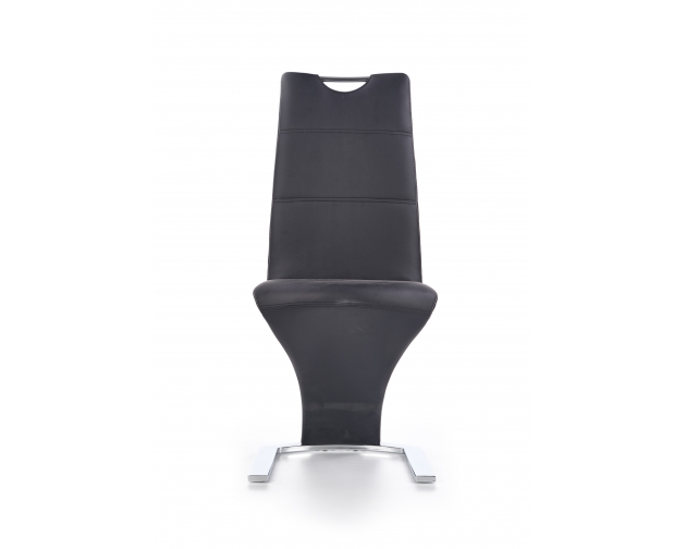 K291 krzesło czarna eko skóra - podstawa chrom