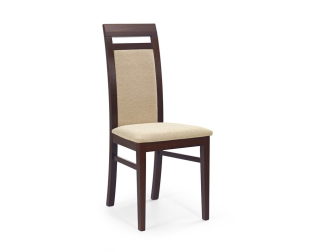 ALBERT krzesło ciemny orzech - tapicerka Torent Beige