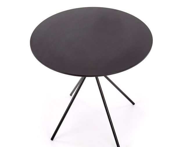 FONDI stół okrągły czarny 80 cm, MDF + stal