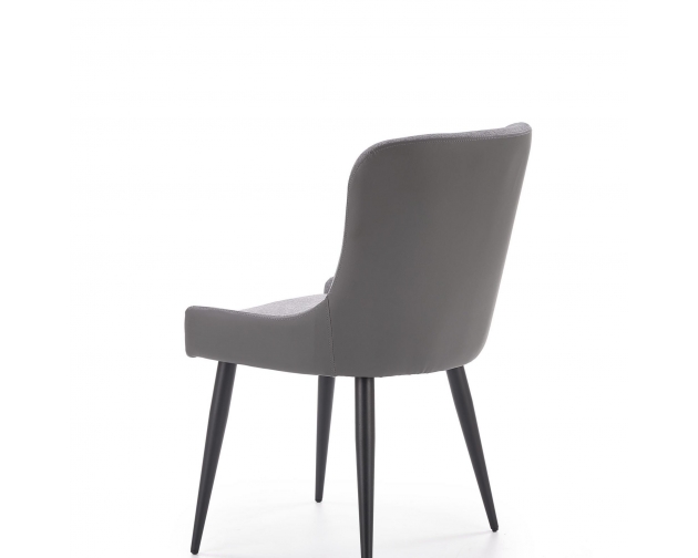 K333 krzesło szare eko skóra/ tkanina - nogi czarne