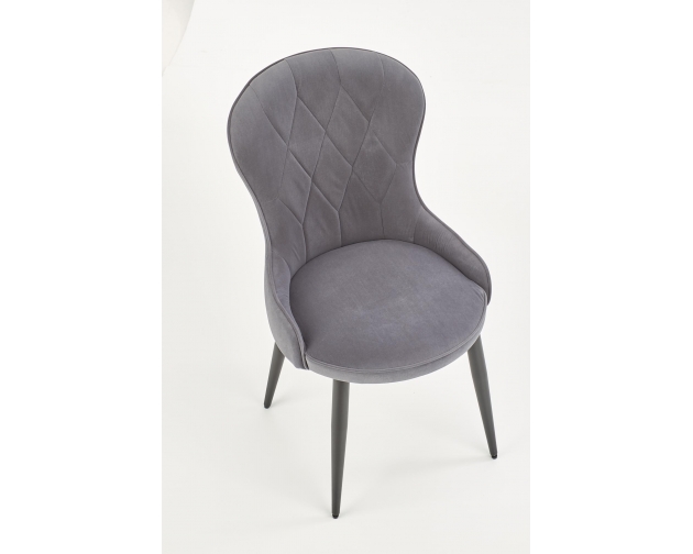 K366 krzesło popielaty velvet