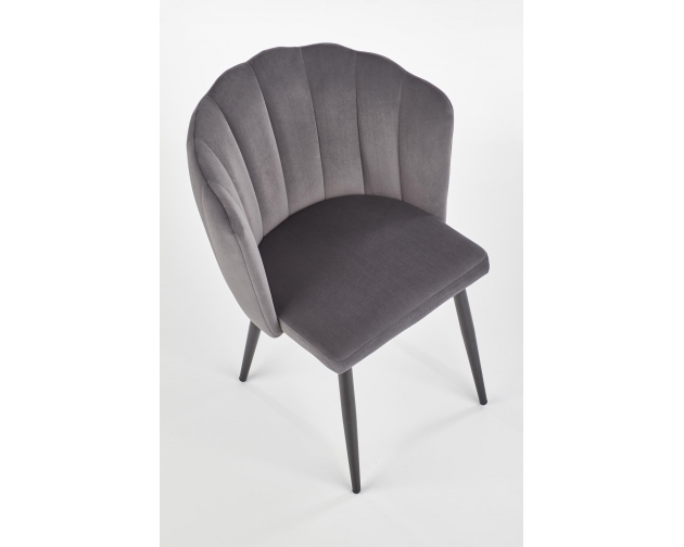 K386 krzesło welurowe szare