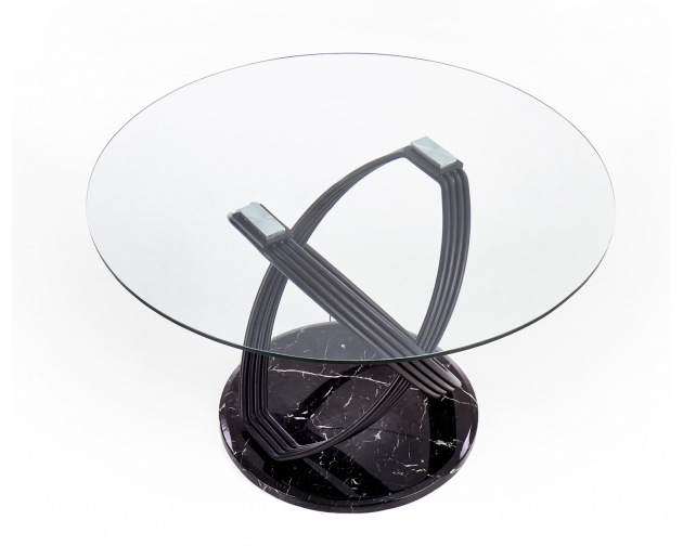 OPTICO stół szklany, podstawa czarna
