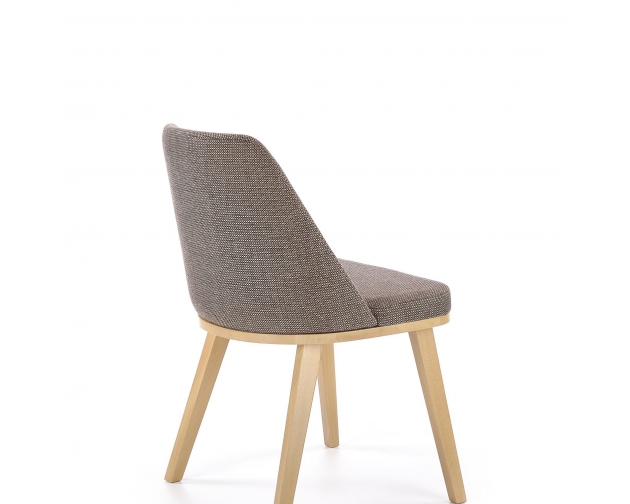 PUEBLO krzesło dąb miodowy - tapicerka brązowa Kreta 13