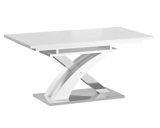 Stół rozkładany biały połysk 160-220 ST7