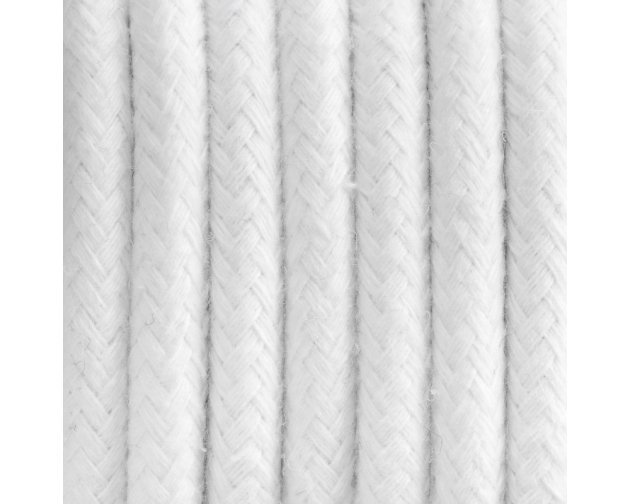 Kabel w oplocie bawełnianym B09 biały trzyżyłowy 3x0.75