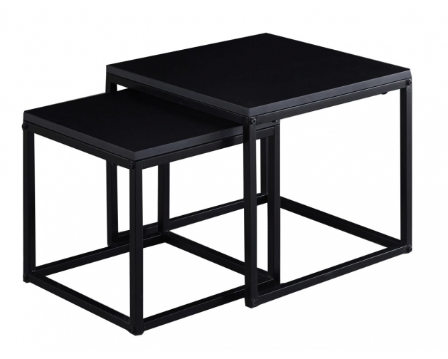 Zestaw stolików czarny metal 50x50, 40x40