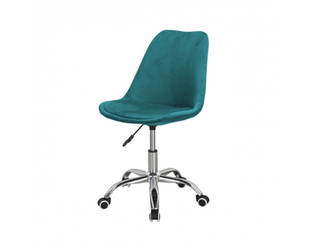 Krzesło obrotowe VC-204 velvet zielony, chrom