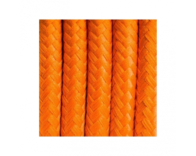 Kabel w oplocie poliestrowym 03 kalifornijska pomarańcza dwużyłowy 2x0.75