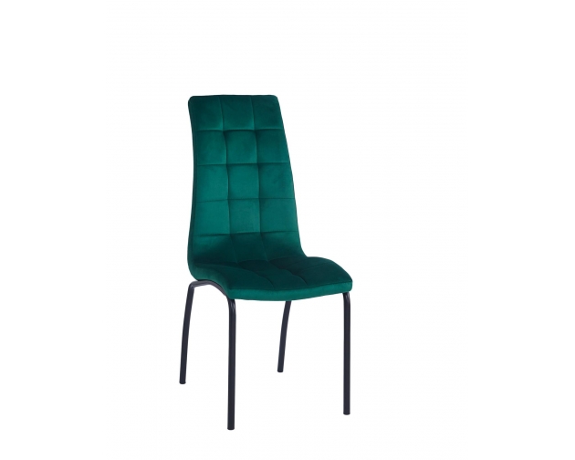 Krzesło BLACK ciemny zielony Velvet / Stelaż czarny