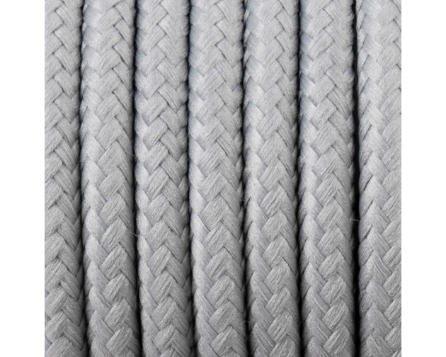 Kabel w oplocie poliestrowym 30 srebrny mech 2x0.75