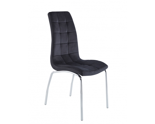 Krzesło czarny welur - podstawa chrom DC2-092V