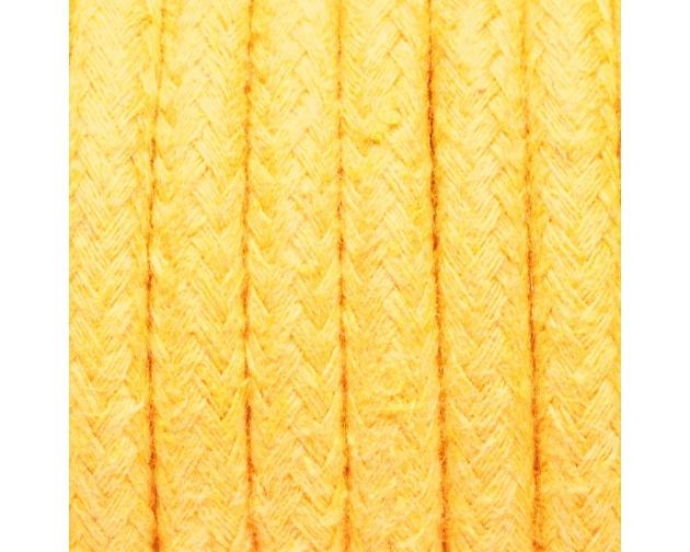 Kabel w oplocie bawełnianym B05 żółty agat dwużyłowy 2x0.75